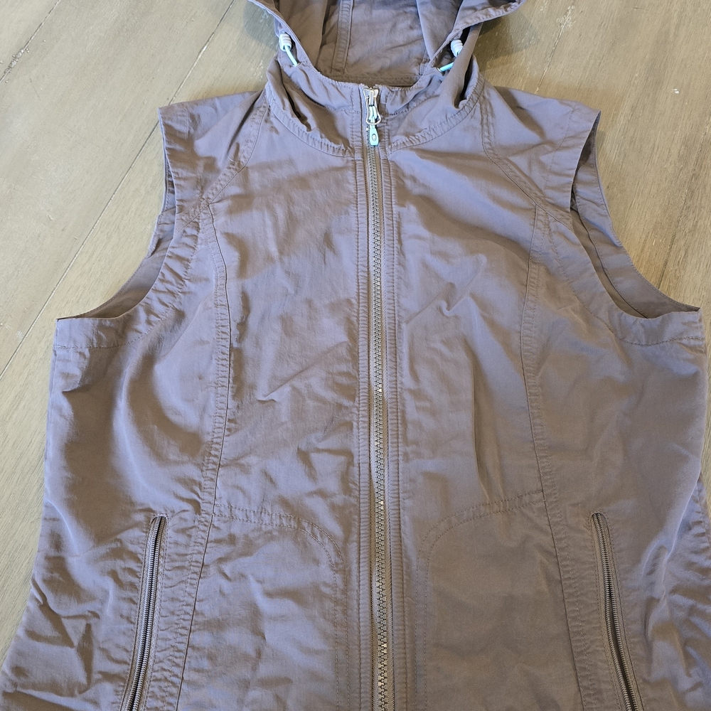 Eddie Bauer Brown Hooded Vest